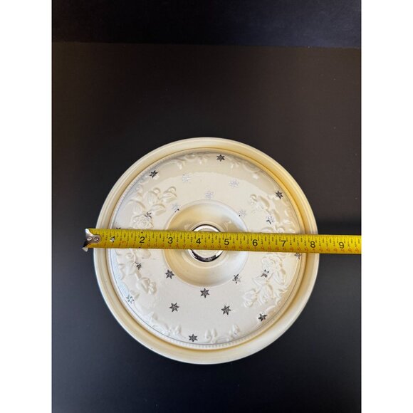 Vintage Homer Laughlin Oven Serve Casserole With Lid Platinum Stars Embossed Pat - Picture 14 of 14